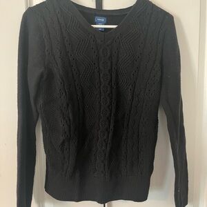 Izod Women's Black V-Neck Sweater